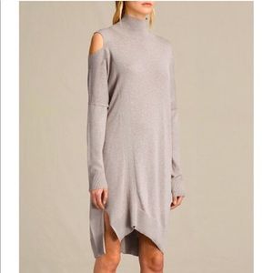 All Saints | Cecily Cold Shoulder Asymmetrical Knit Dress